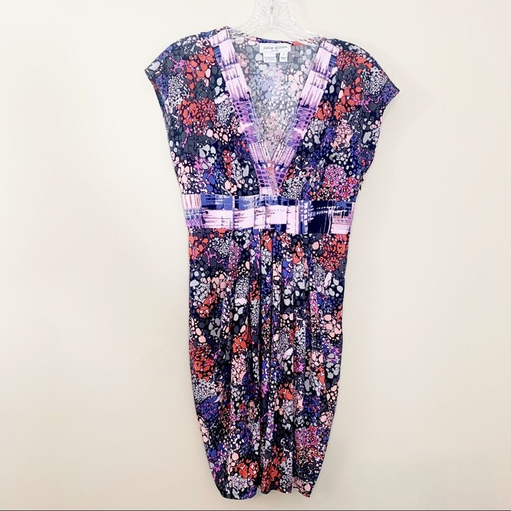 Julie Dillon Floral V-Neck Mini Dress Size 2